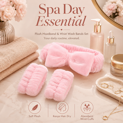 Face Washing Headband Set